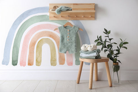 Rainbow Watercolour Wall Decal