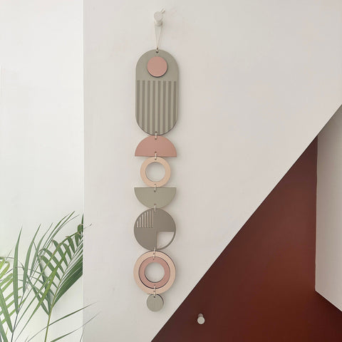 Bright Wall Hangings - Geometric Artwork - Colourful Home Decor - Fun Home Decor - Slim Wall Art - Long Wall Hanging - Fun Wall Art