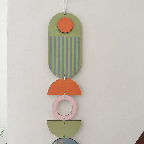 Multi Colour Wall Hanging - Bright Home Decor - Fun Wall Decoration - Slim Wall Art - Thin Wall Hanging - New Home Gift - Mixed Wall Art