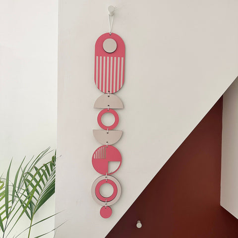 Bright Wall Hangings - Geometric Artwork - Colourful Home Decor - Fun Home Decor - Slim Wall Art - Long Wall Hanging - Fun Wall Art