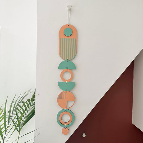 Bright Wall Hangings - Geometric Artwork - Colourful Home Decor - Fun Home Decor - Slim Wall Art - Long Wall Hanging - Fun Wall Art
