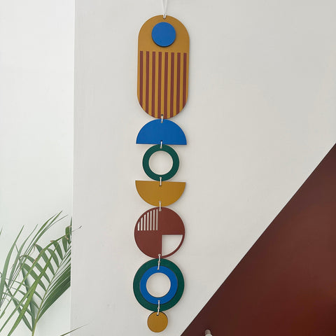 Painted Wall Hanging - African Inspired Art - Colourful Wall Decor - Slim Long Art - Thin Wall Hanging - New Home Gift - Custom Wall Art