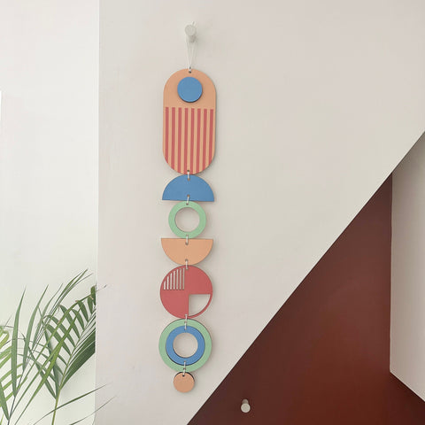 Modern Geometric Wall Art - Barbiecore Decor - Bright Pink Room Decor