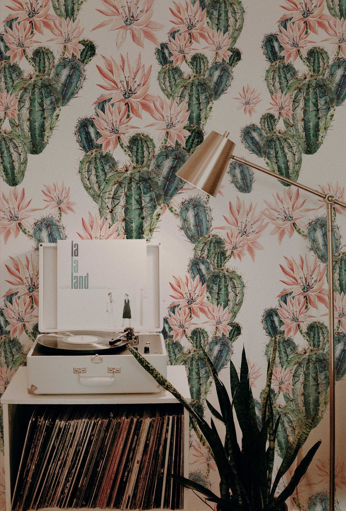 Watercolour Cactus Flowers Removable Wallpaper | Cacti Wall Mural | Cactus Print | Floral Wall Décor | Floral Repositionable Wallcovering