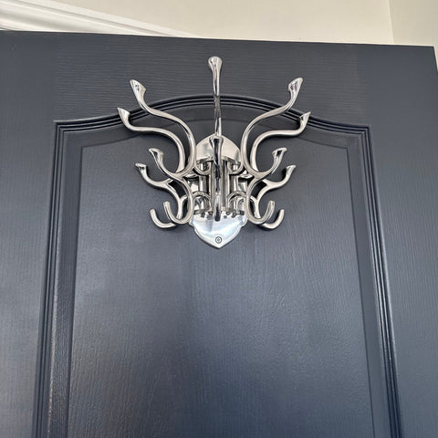 Metal Swivel Coat Rack - Polished Chrome Finish