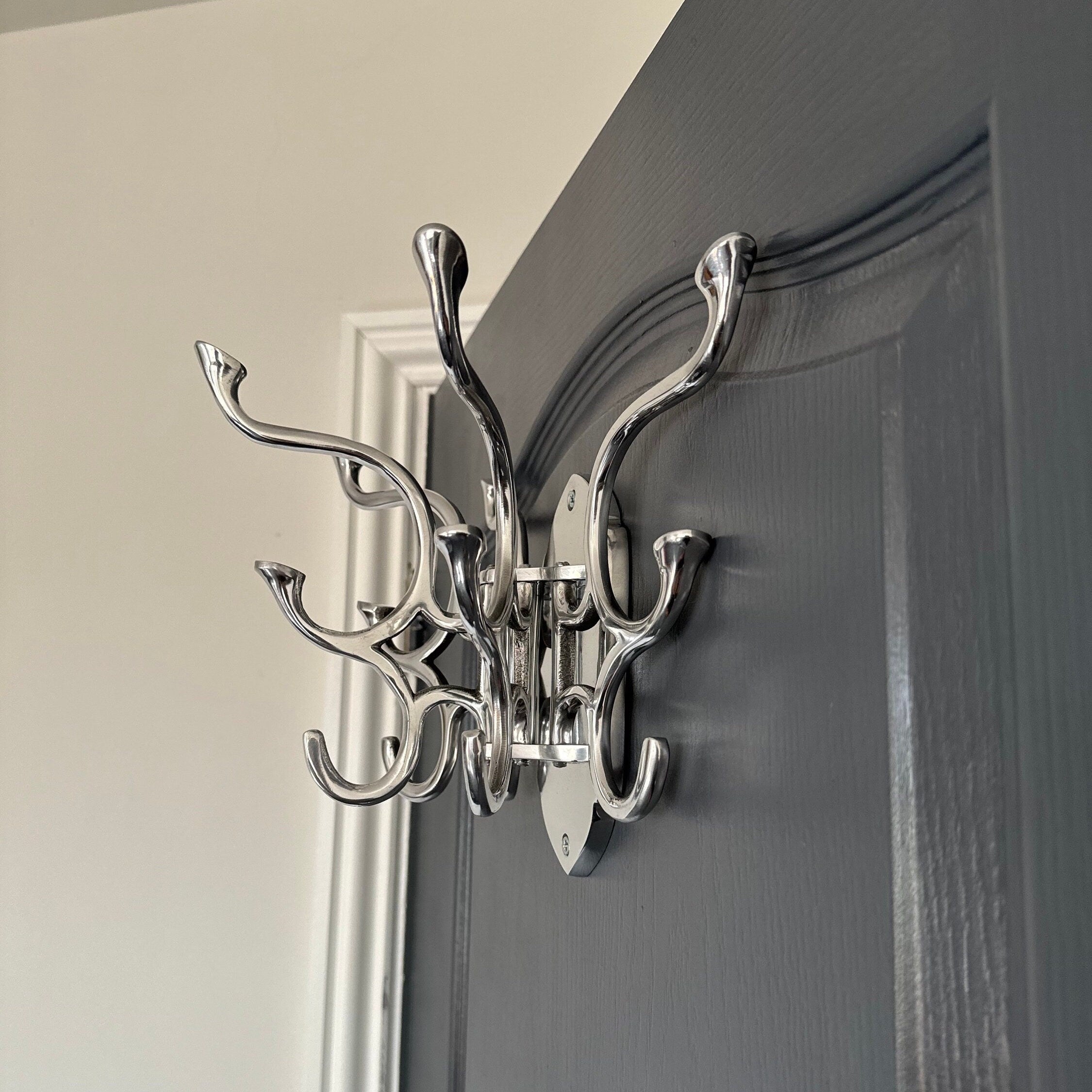 Metal Swivel Coat Rack - Polished Chrome Finish