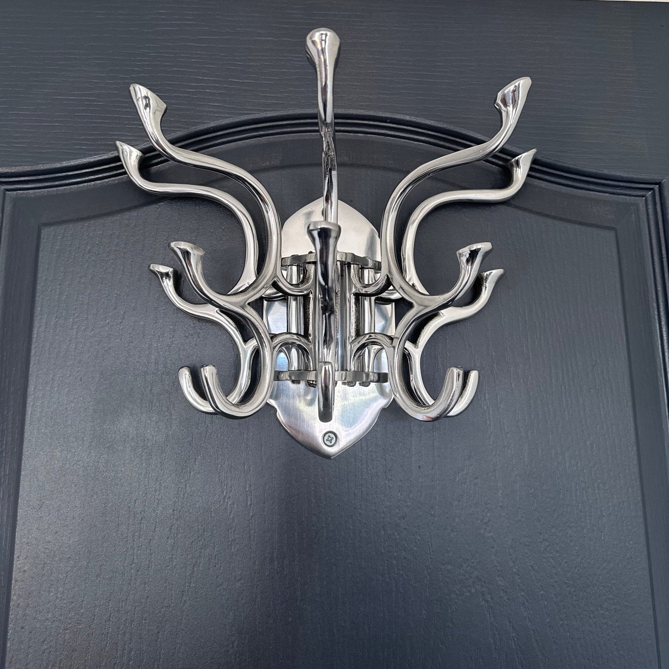 Metal Swivel Coat Rack - Polished Chrome Finish