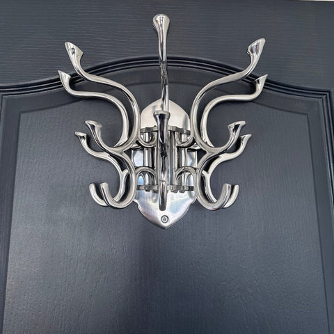 Metal Swivel Coat Rack - Polished Chrome Finish