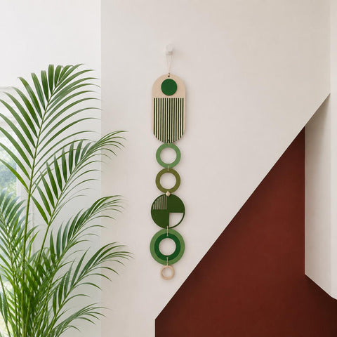 Modern Wall Art - Geometric Artwork - Minimal Home Decor - New Home Trend - Slim Centre Piece Art - Long Wall Tapestry - Wood Art