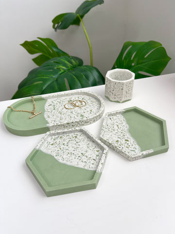 4 Piece Trinket Set - Sage Split