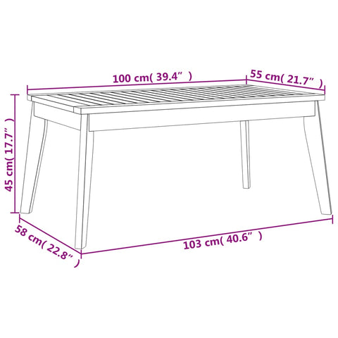 Nuvik Acacia Wood - 100cm