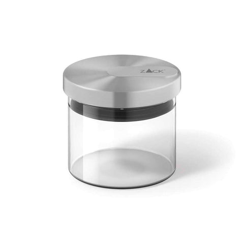Zack Cundo Premium Brushed Stainless Steel & Glass Storage Jar