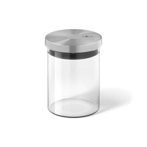 Zack Cundo Premium Brushed Stainless Steel & Glass Storage Jar