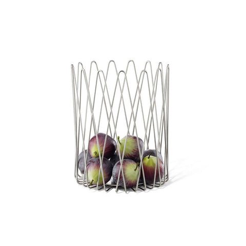 Zack Bivio Premium Brushed Stainless Steel Fruit Basket - German Craftsmanship