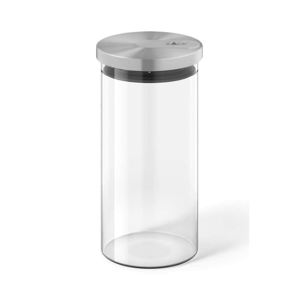 Zack Cundo Premium Brushed Stainless Steel & Glass Storage Jar