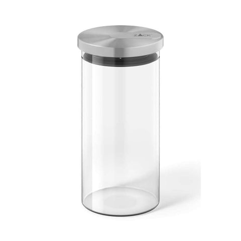 Zack Cundo Premium Brushed Stainless Steel & Glass Storage Jar