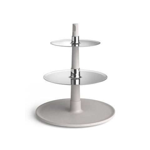 Zack Patore Premium Stainless Steel & Concrete Étagère - 3-Tier Display Stand