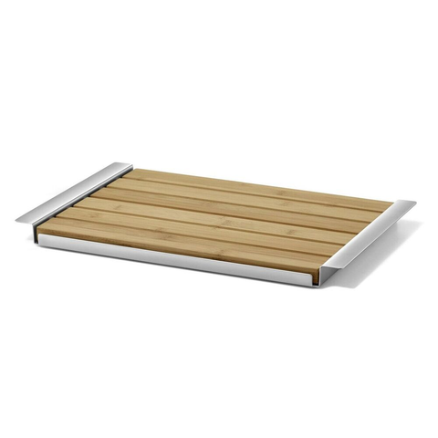 Zack Panas Premium Brushed Stainless Steel Bread Board with Tray - Award-Winning German Design