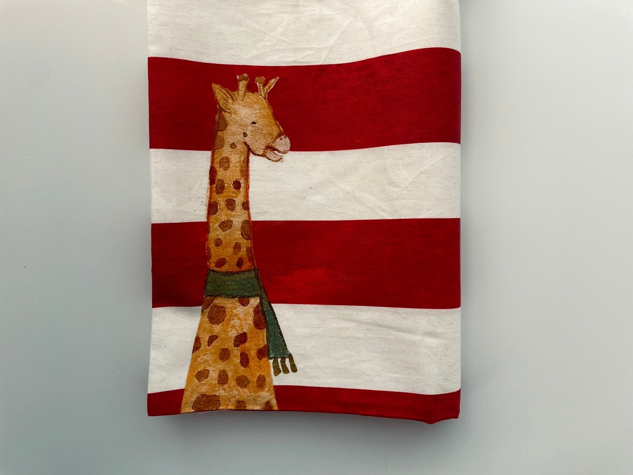 Giraffe in Scarf Reversible pillow case
