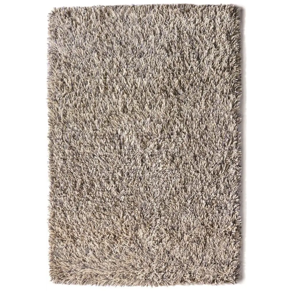 Imperial Mid Grey Mix Shaggy Pile Wool Rug - Rugs