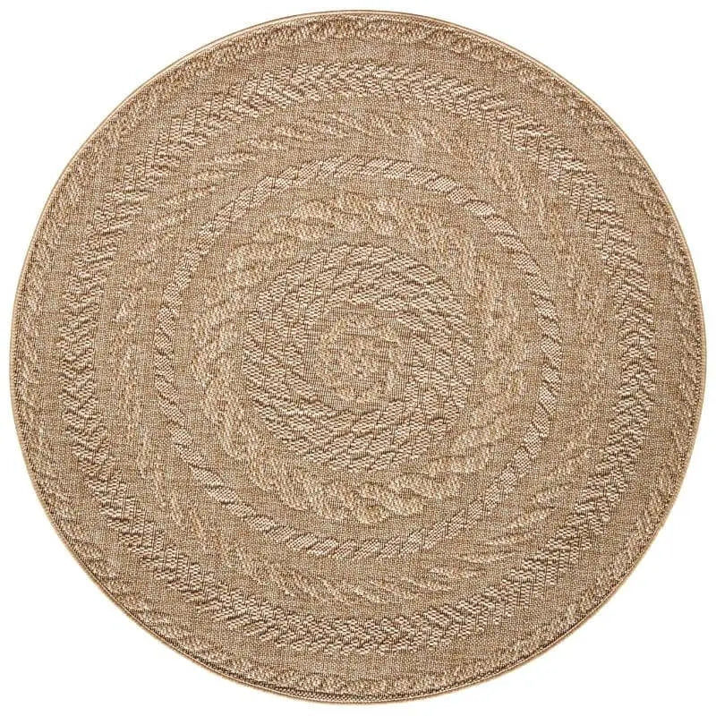 Indoor Outdoor Almendro Round Rug – Chevron Design - Ø 160 cm - Rugs