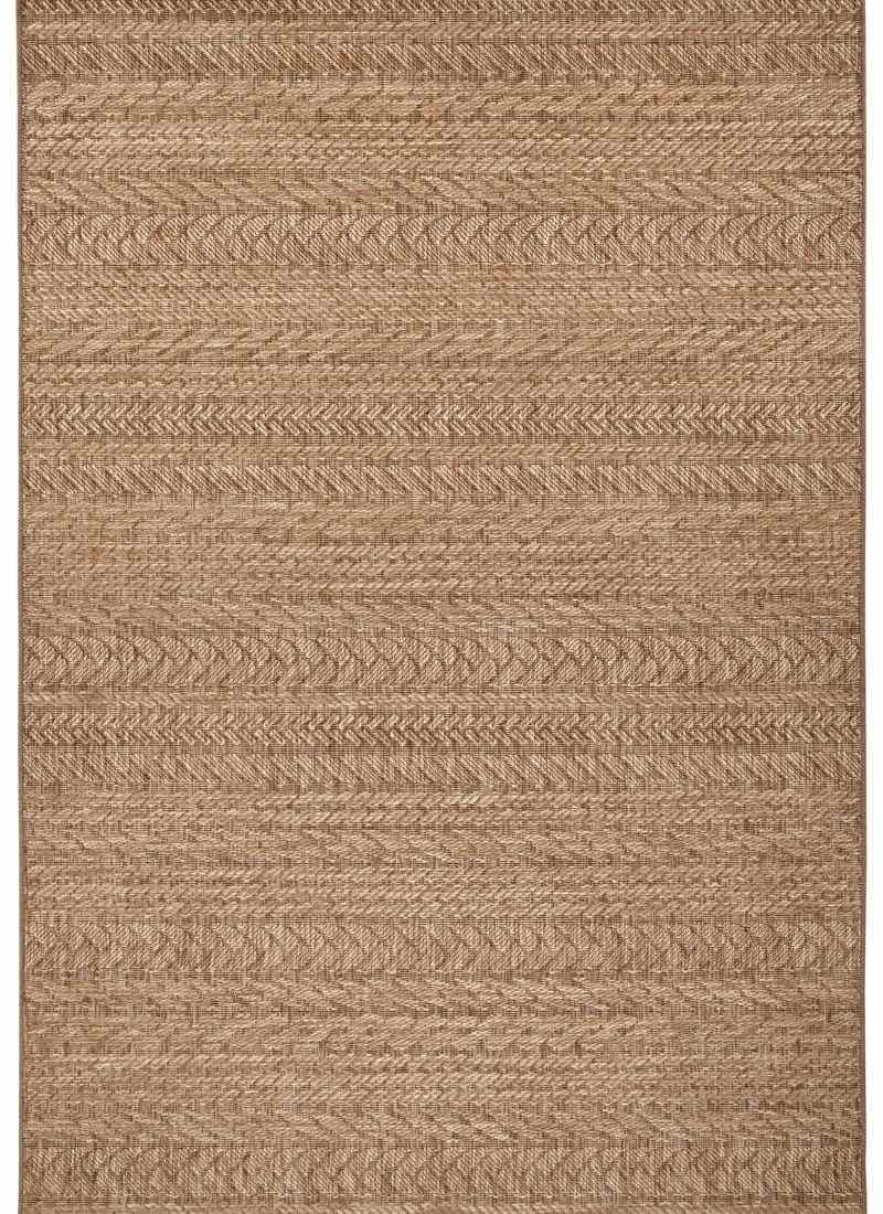 Natural fiber indoor outdoor granado rug with chevron sisal-look woven textured pattern in earthy beige tones