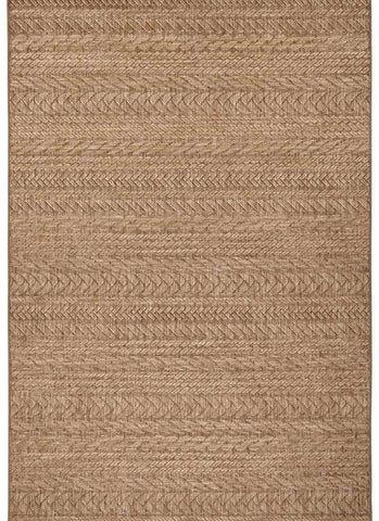 Natural fiber indoor outdoor granado rug with chevron sisal-look woven textured pattern in earthy beige tones