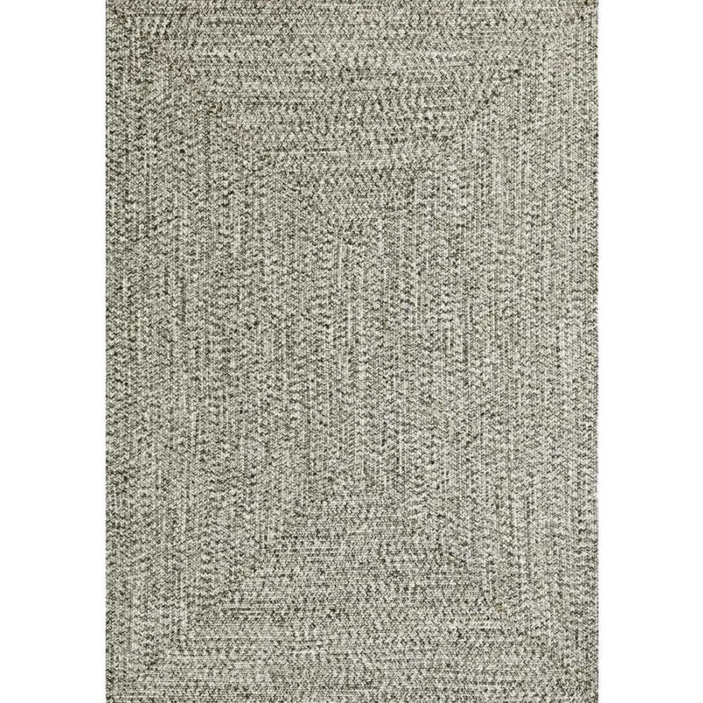 Indoor Outdoor Trenzado Rug – Bordered Plain Design - 80X150 cm / Cream - Rugs