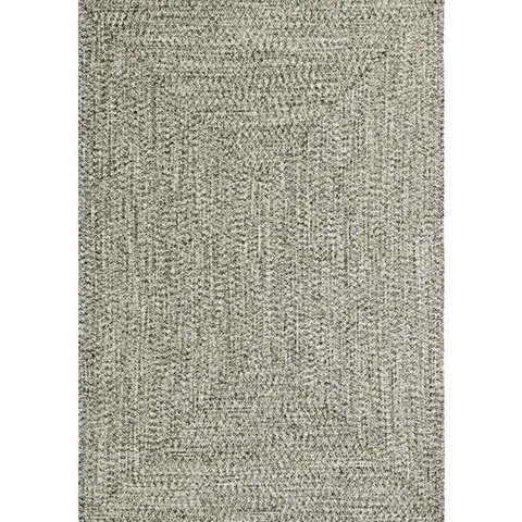 Indoor Outdoor Trenzado Rug – Bordered Plain Design - 80X150 cm / Cream - Rugs
