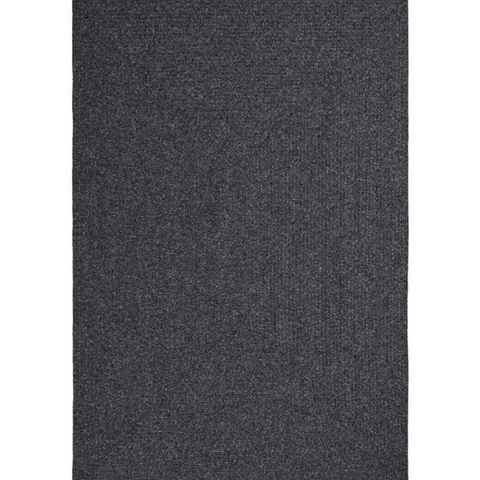Indoor Outdoor Trenzado Rug – Bordered Plain Design - 80X150 cm / Dark Grey - Rugs
