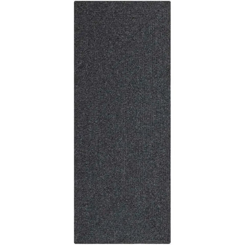 Indoor Outdoor Trenzado Rug – Bordered Plain Design - 80X200 cm / Dark Grey - Rugs