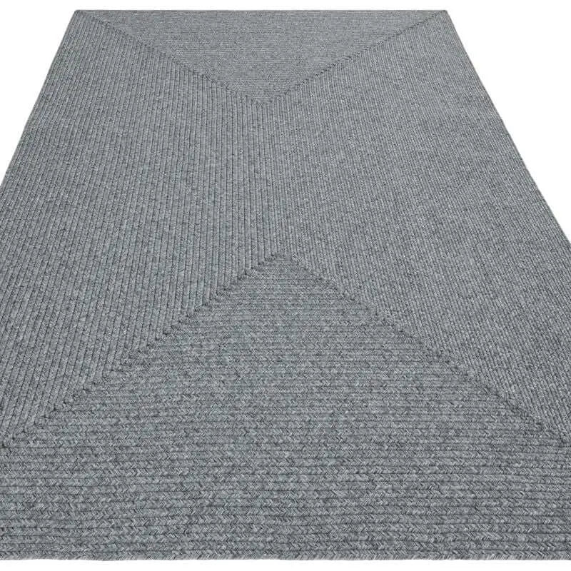 Indoor Outdoor Trenzado Rug – Bordered Plain Design - Rugs