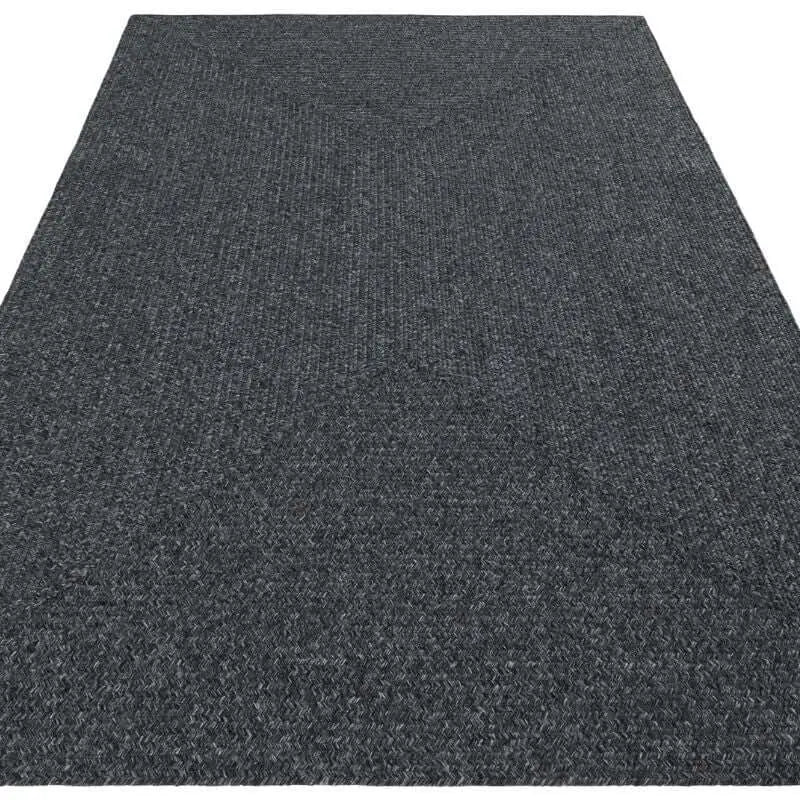 Indoor Outdoor Trenzado Rug – Bordered Plain Design - Rugs