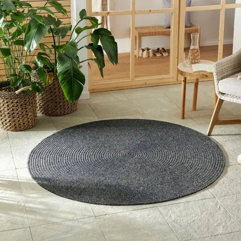 Indoor Outdoor Trenzado Rug – Bordered Plain Design - Rugs