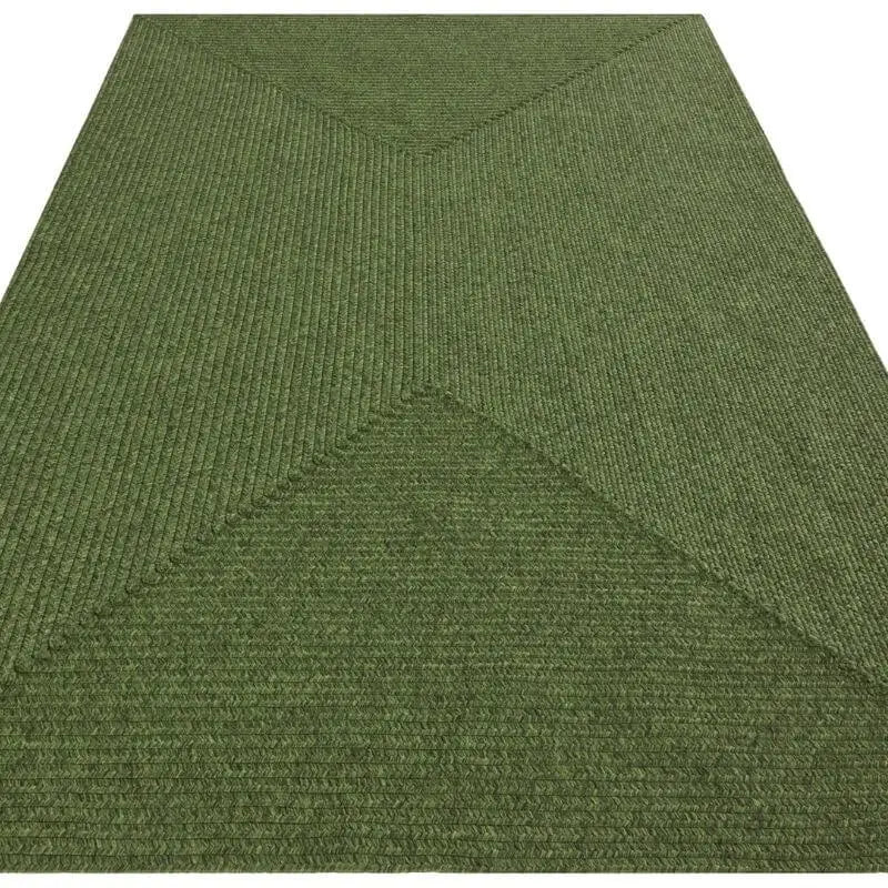 Indoor Outdoor Trenzado Rug – Bordered Plain Design - Rugs
