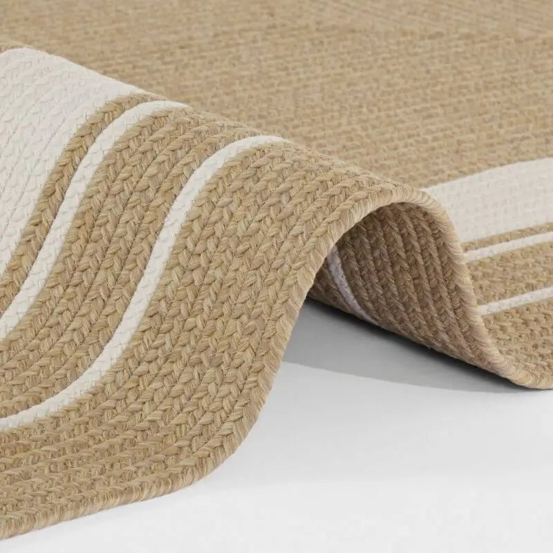 Indoor Outdoor Trenzado Rug – Bordered Plain Design - Rugs