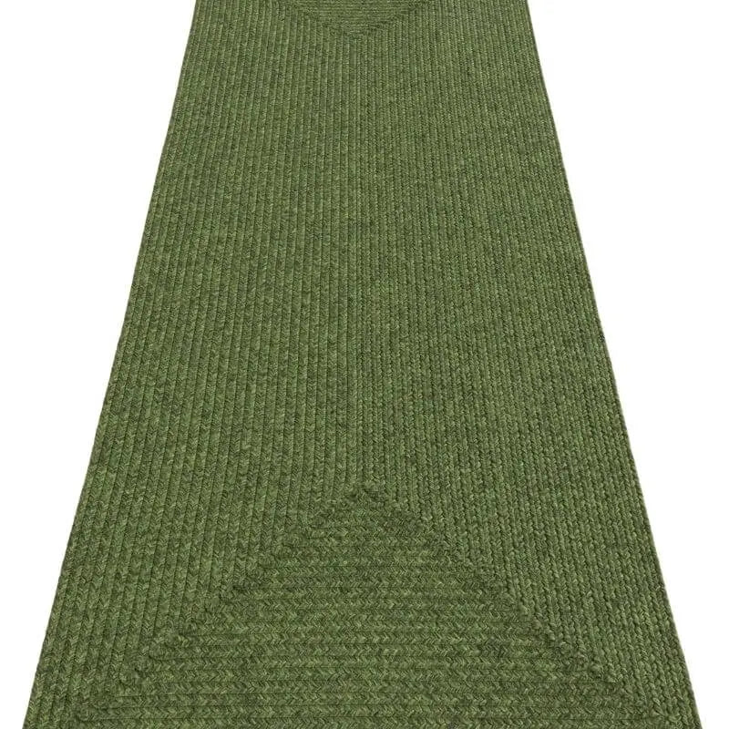 Indoor Outdoor Trenzado Rug – Bordered Plain Design - Rugs