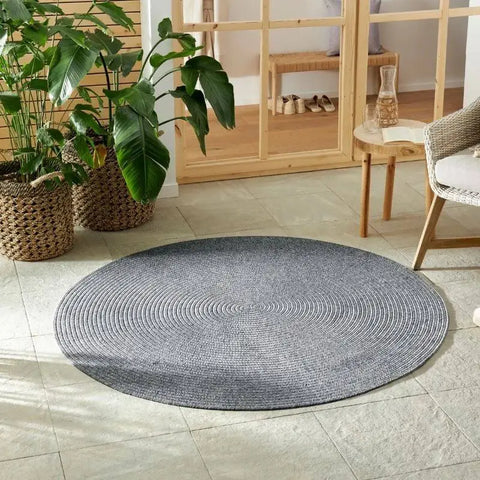 Indoor Outdoor Trenzado Rug – Bordered Plain Design - Rugs