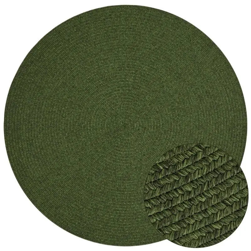 Indoor Outdoor Trenzado Rug – Bordered Plain Design - Rugs