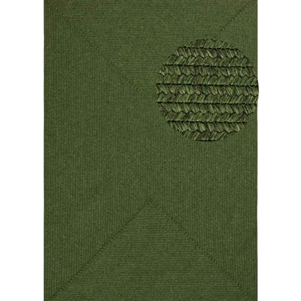 Indoor Outdoor Trenzado Rug – Bordered Plain Design - Rugs