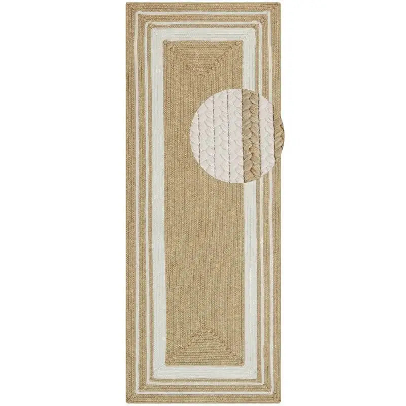 Indoor Outdoor Trenzado Rug – Bordered Plain Design - Rugs