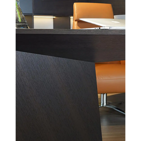 Ines Modern Office Desk For Home Black Wood