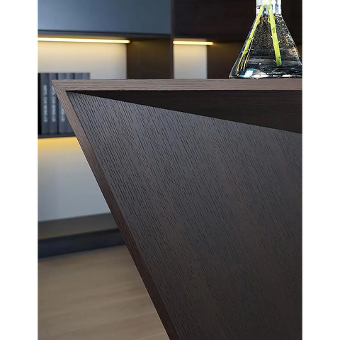 Ines Modern Office Desk For Home Black Wood