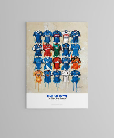 Ipswich Town FC Shirts - A2 Limited Edition Prints