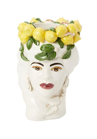 Italian Woman with Lemons Vase Moro Head