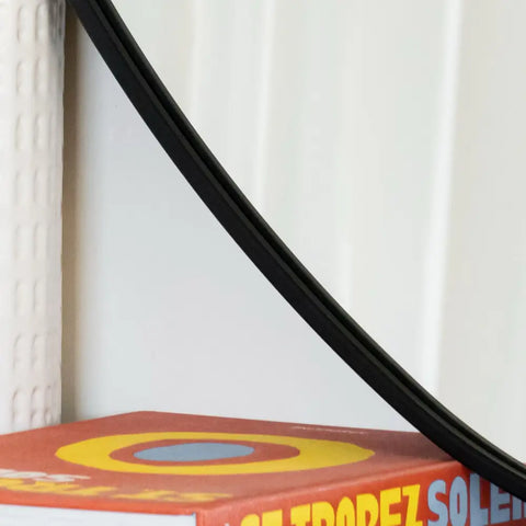 Izumi - Black Metal Irregular Pebble Mirror - 120cm x 90cm - Mirror