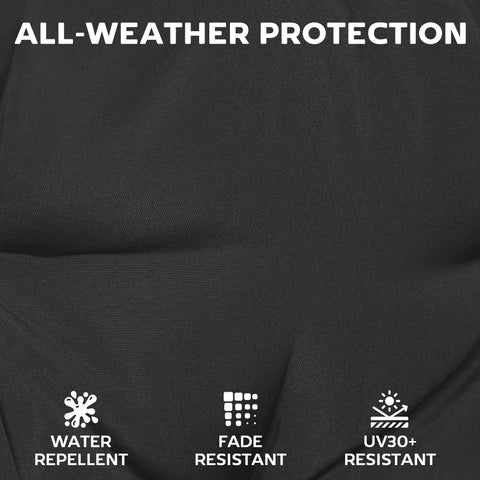 Outsunny Outdoor Seat Cushions Set of 2 with Ties, Waterproof Garden Seat Pads, Black