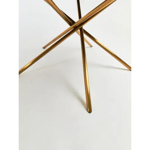 Jana Round Fir Wood Dining Table with Splayed Legs