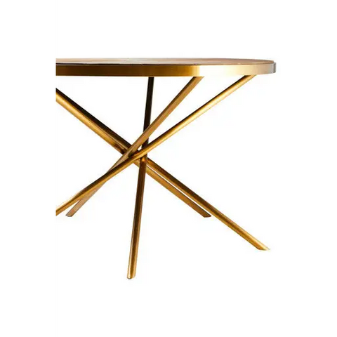 Jana Round Fir Wood Dining Table with Splayed Legs