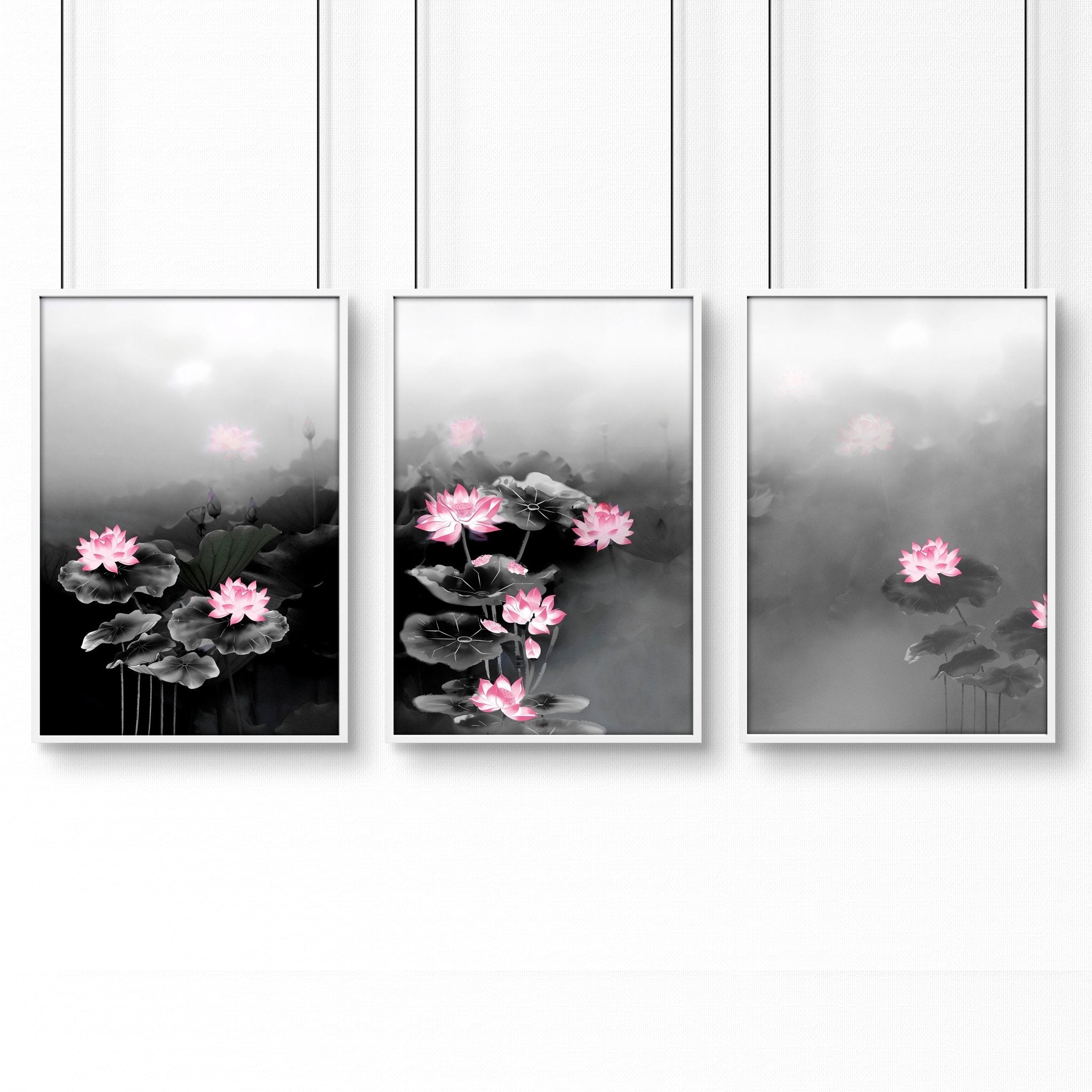 Japandi Interiors | Set of 3 Asian Inspired Wall art Prints